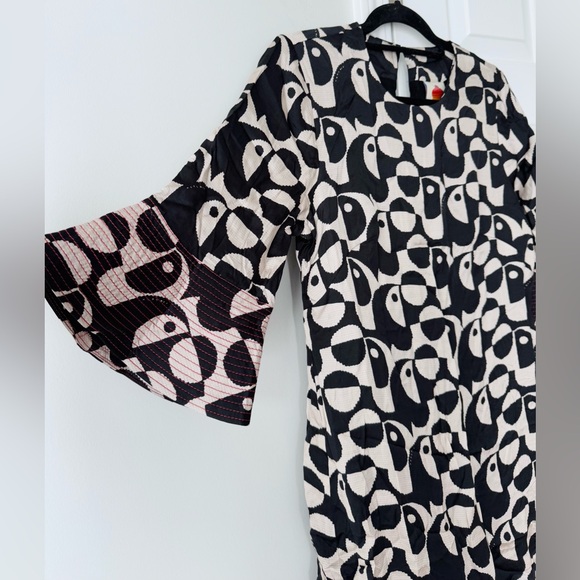 Farm Rio Geometric Toucan Flounce Mini Dress, Size XS - Picture 7 of 13